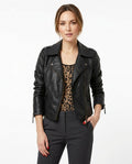 Heidi-Outlet - Mamel | Asymmetrical Fitted Leather Jacket Women