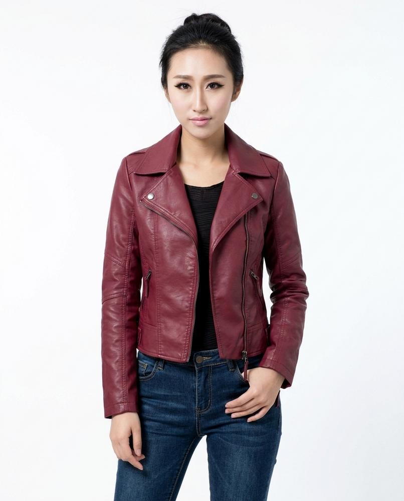 Heidi-Outlet - Mamel | Asymmetrical Fitted Leather Jacket Women
