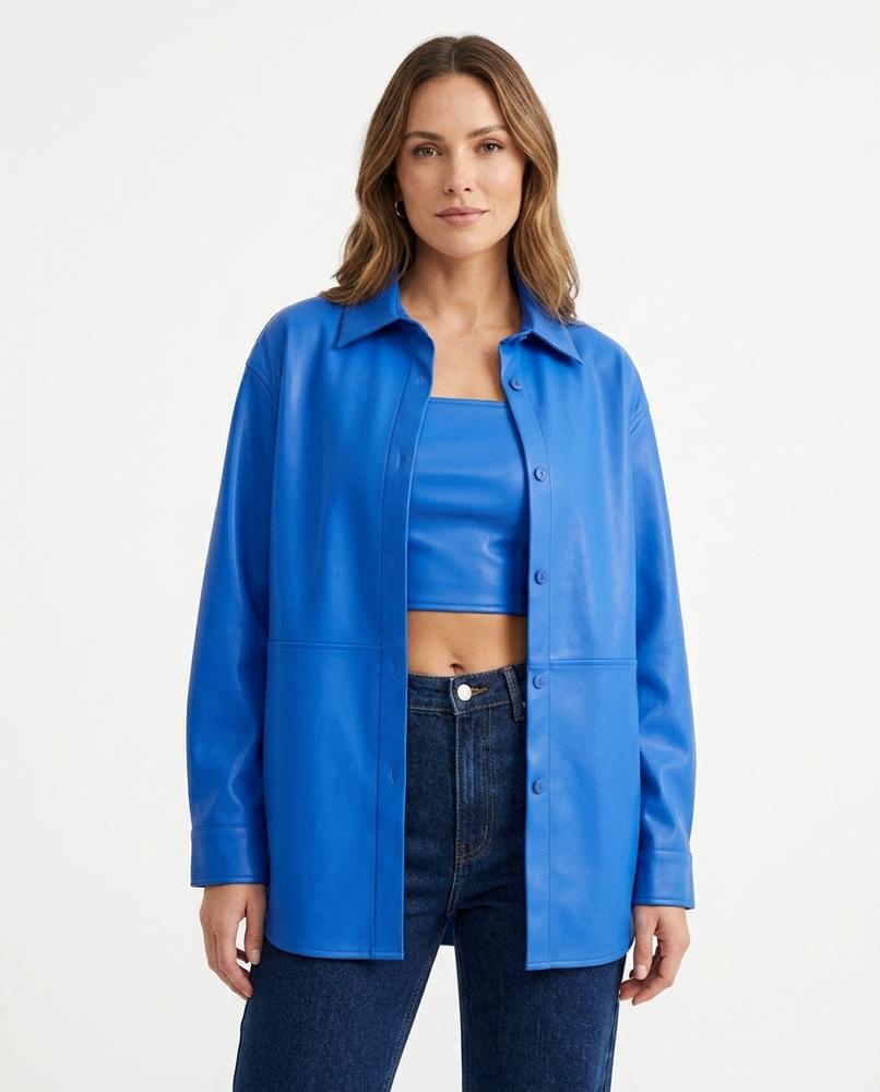 Heidi-Outlet - Seven | Faux Leather Oversized Jacket Women