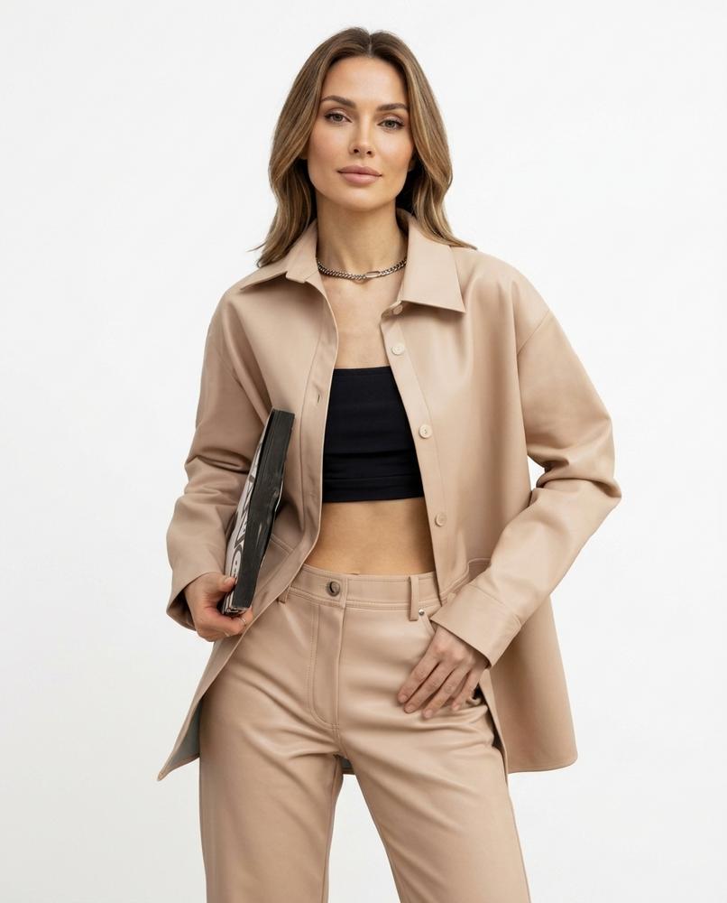 Heidi-Outlet - Seven | Faux Leather Oversized Jacket Women