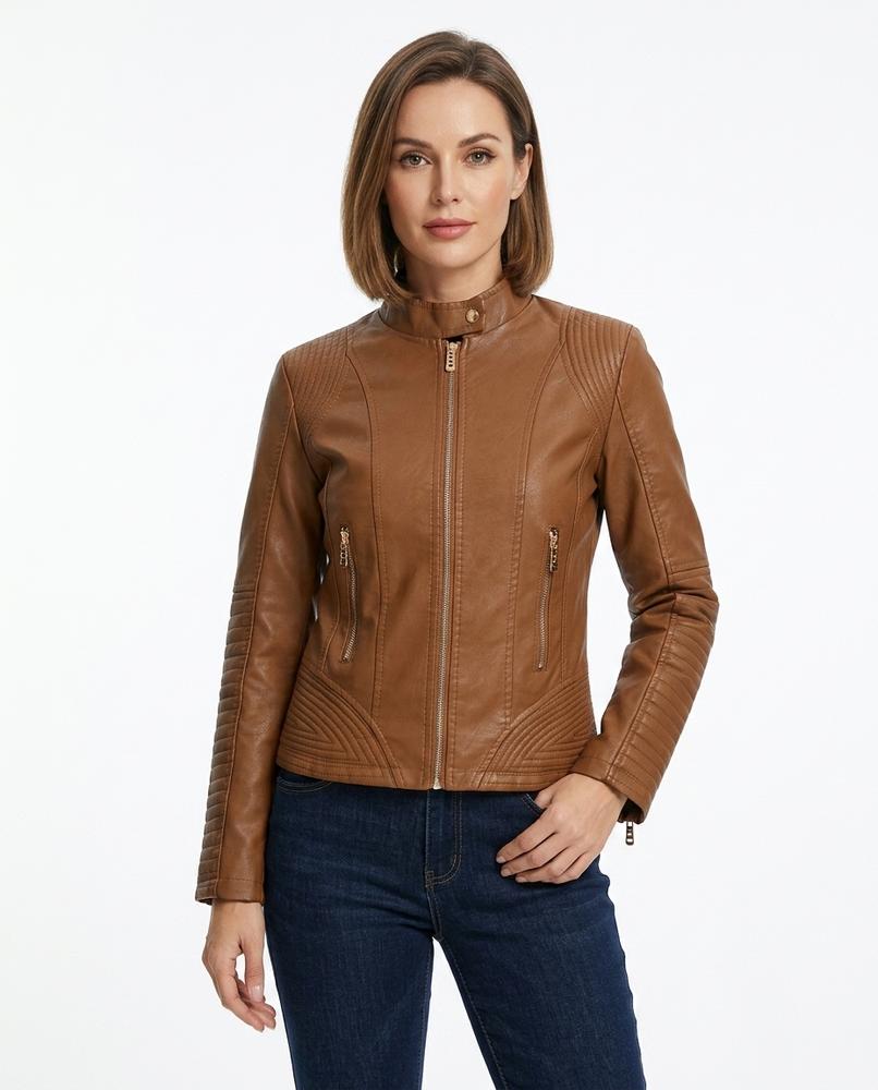 Heidi-Outlet - Zasil | Quilted Fitted Leather Jacket Women