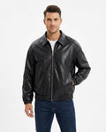 Heidi-Outlet - Maver | Zip-Up Relaxed Fit Leather Jacket Men