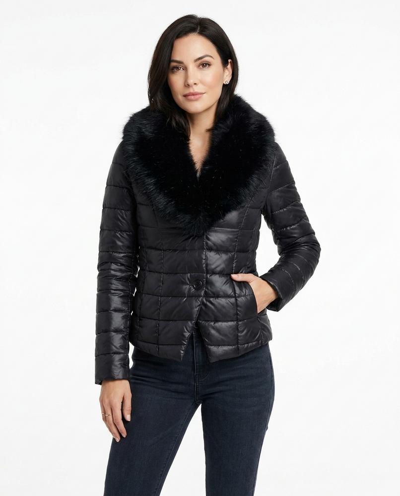 Heidi-Outlet - Velin | Quilted Fur-Collar Jacket Women