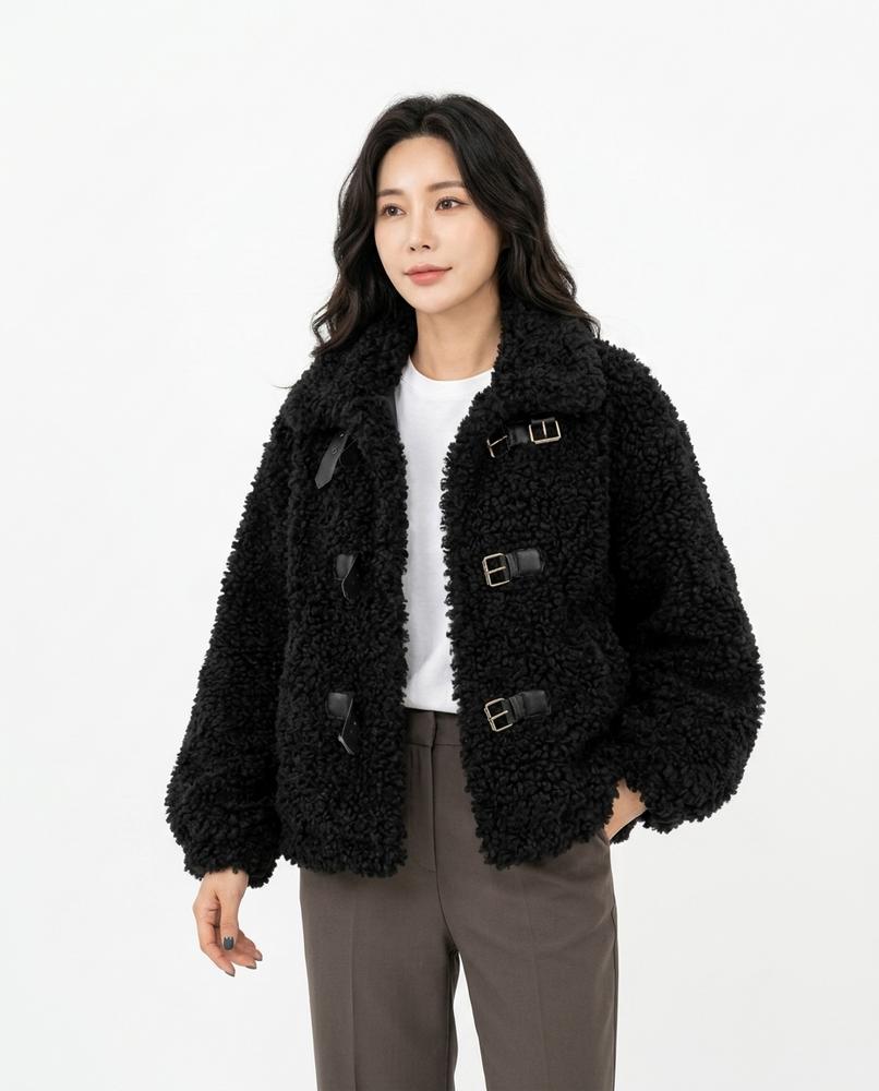 Heidi-Outlet - Sevel | Hooded Faux Shearling Jacket Women