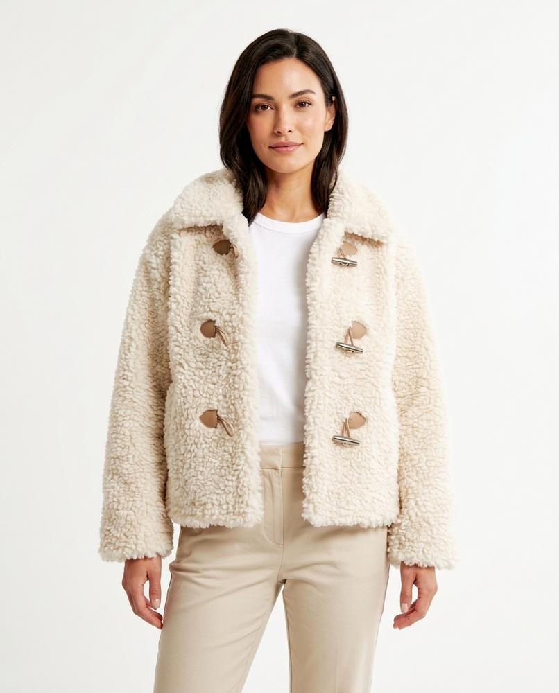 Heidi-Outlet - Sevel | Hooded Faux Shearling Jacket Women