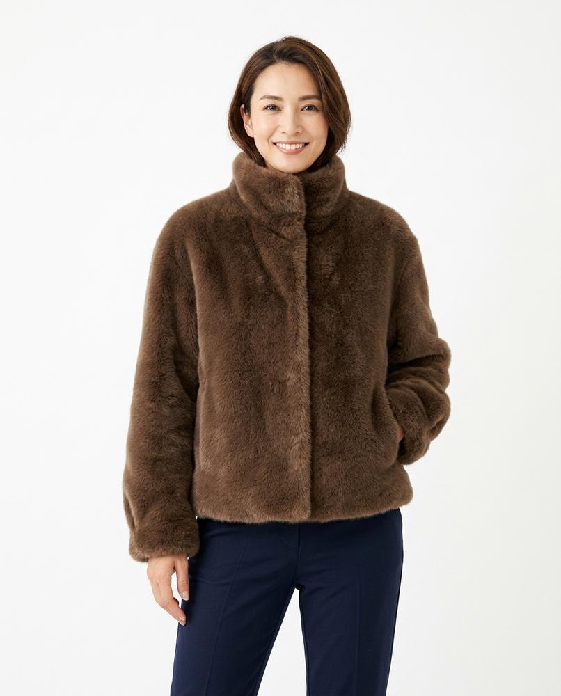 Heidi-Outlet - Kemer | Faux-Fur High-Collar Jacket Women