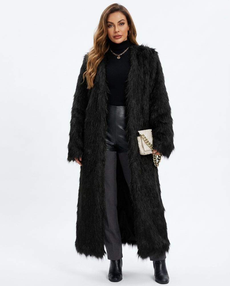 Heidi-Outlet - Rilar | Faux Fur Open-Front Coat Women