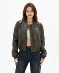 Heidi-Outlet - Vadan | Faux Leather Cropped Jacket Women