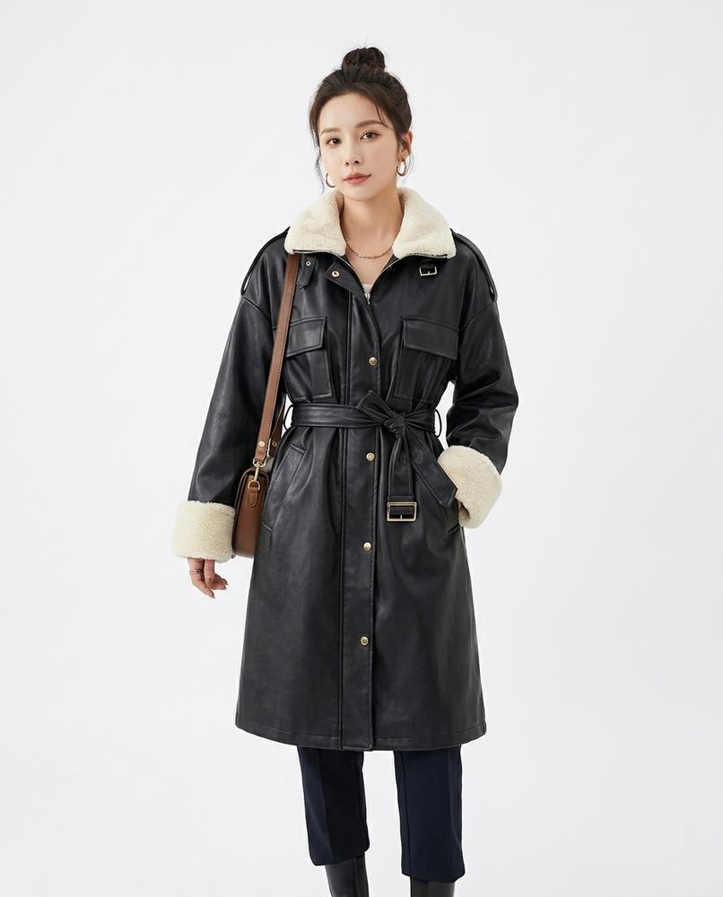 Heidi-Outlet - Varel | Shearling-Lined Belted Coat Women