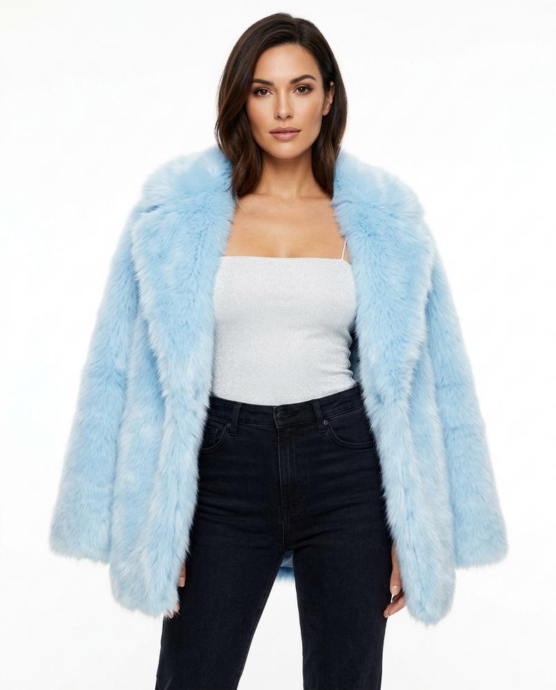 Heidi-Outlet - Zaron | Faux Fur Open-Front Coat Women