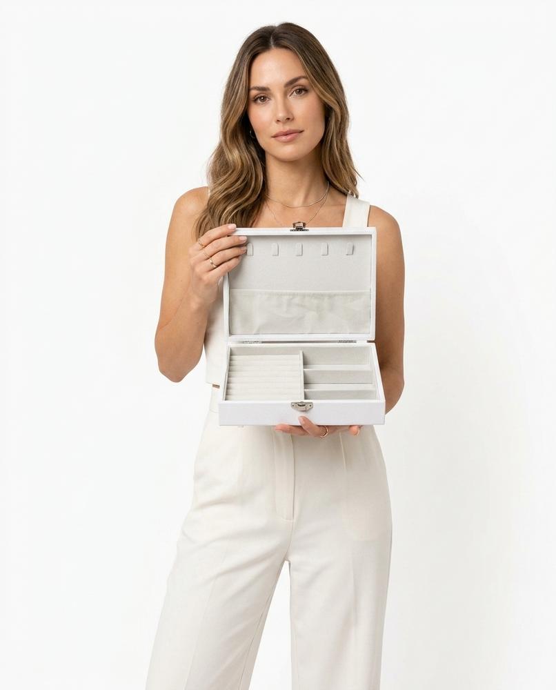 Heidi-Outlet - Masil | Rectangular Compartmentalized Jewelry Box Women