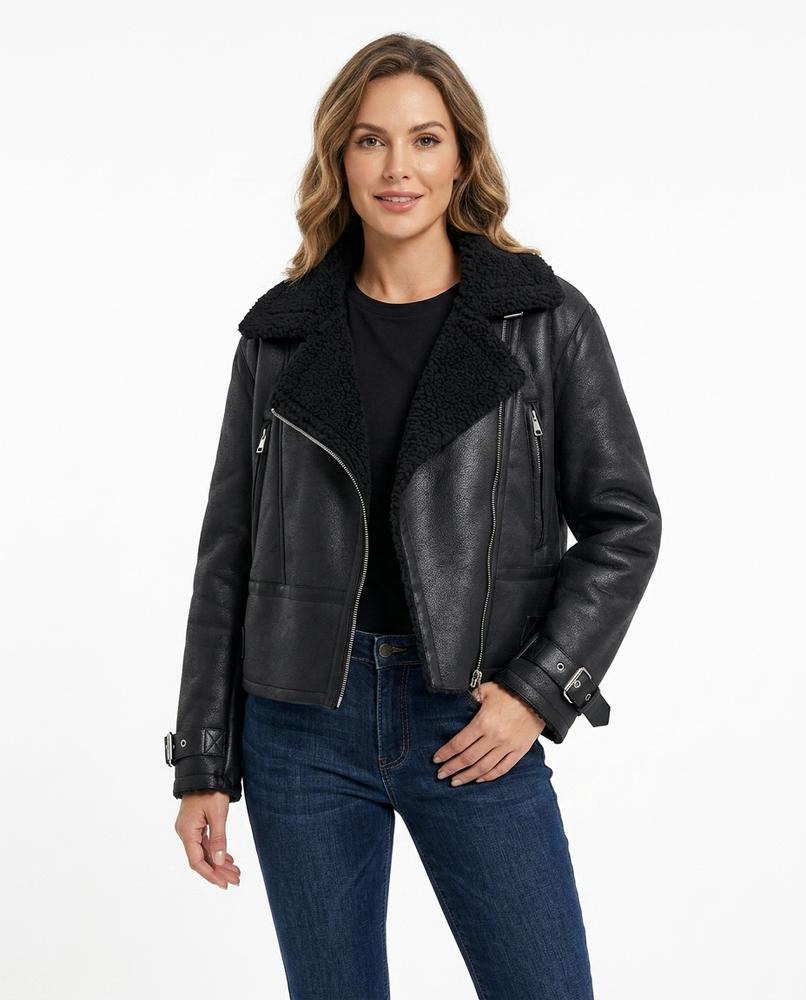 Heidi-Outlet - Alsil | Shearling-Lined Asymmetrical Jacket Women