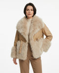 Heidi-Outlet - Mamon | Faux Fur-Trimmed Cropped Jacket Women