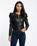 Heidi-Outlet - Zetor | Puffed-Sleeve Collarless Jacket Women