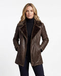 Heidi-Outlet - Lasil | Faux Fur-Lined Asymmetrical Jacket Women