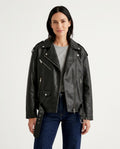 Heidi-Outlet - Eldar | Boxy Belted Leather Jacket Women