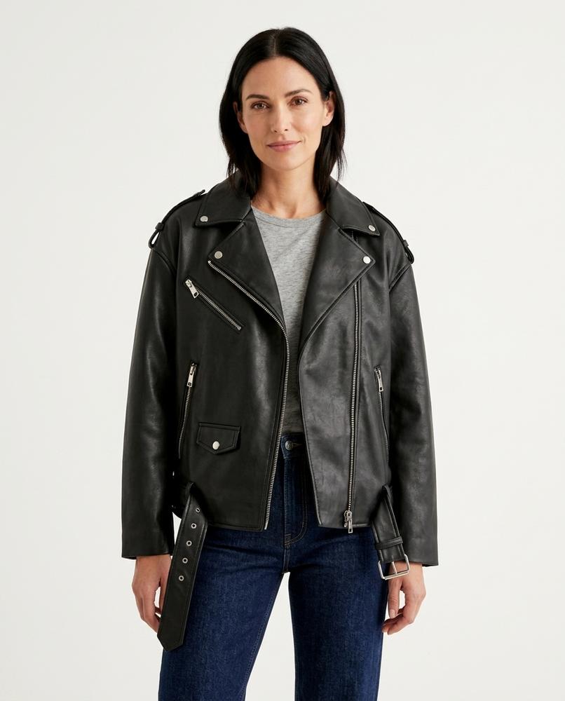 Heidi-Outlet - Eldar | Boxy Belted Leather Jacket Women