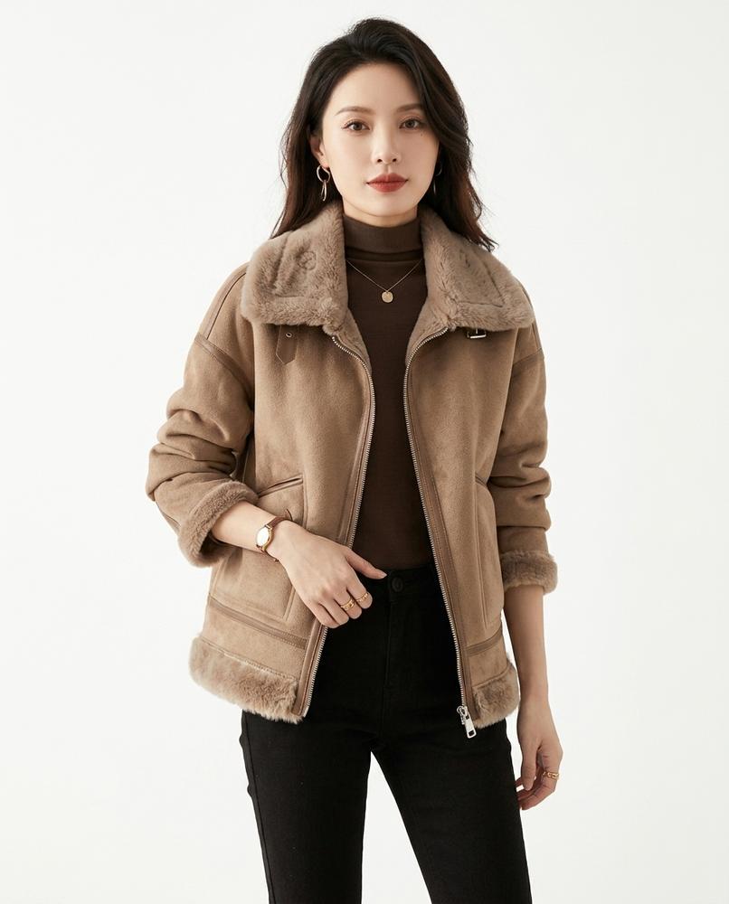 Heidi-Outlet - Kelan | Shearling-Lined Cropped Jacket Women