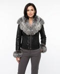 Heidi-Outlet - Nisol | Fur-Trimmed Fitted Jacket Women
