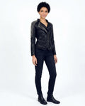 Heidi-Outlet - Zeral | Studded Fitted Leather Jacket Women
