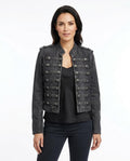 Heidi-Outlet - Elvel | Double-Breasted Cropped Denim Jacket Women
