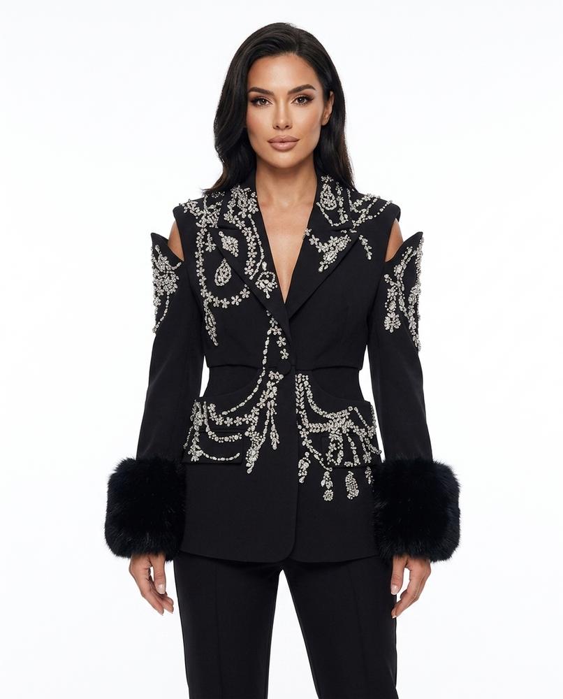 Heidi-Outlet - Nemon | Embellished Cut-Out Blazer Women