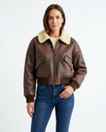 Heidi-Outlet - Nomel | Faux-Leather Shearling-Collar Jacket Women