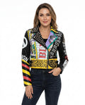 Heidi-Outlet - Tasin | Studded Slim-Fit Leather Jacket Women