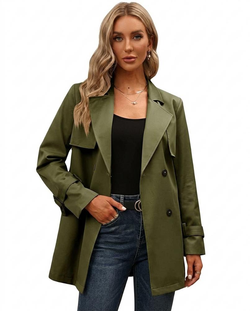 Heidi-Outlet - Kadan | Double-Breasted Trench-Style Coat Women