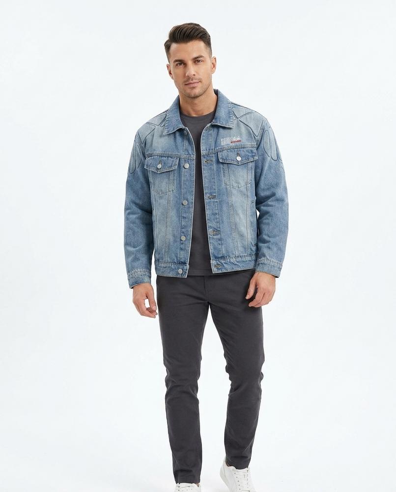 Heidi-Outlet - Arlom | Washed Quilted Denim Jacket Men