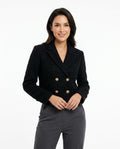 Heidi-Outlet - Ralin | Double-Breasted Cropped Jacket Women