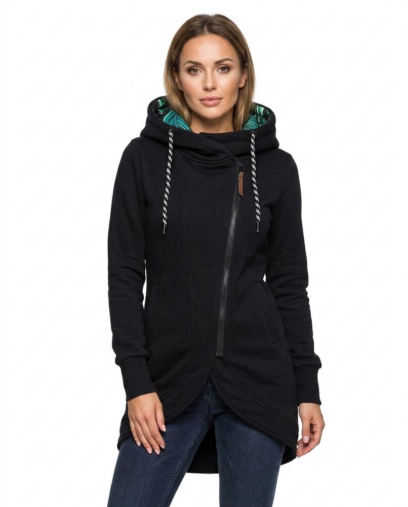 Heidi-Outlet - Tasil | Zip-Up Asymmetrical Hoodie Women