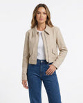 Heidi-Outlet - Zaren | Suede-Look Cropped Jacket Women