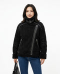 Heidi-Outlet - Laven | Shearling-Lined Asymmetrical Jacket Women