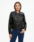 Heidi-Outlet - Allar | Faux-Leather Cropped Leather Jacket Women