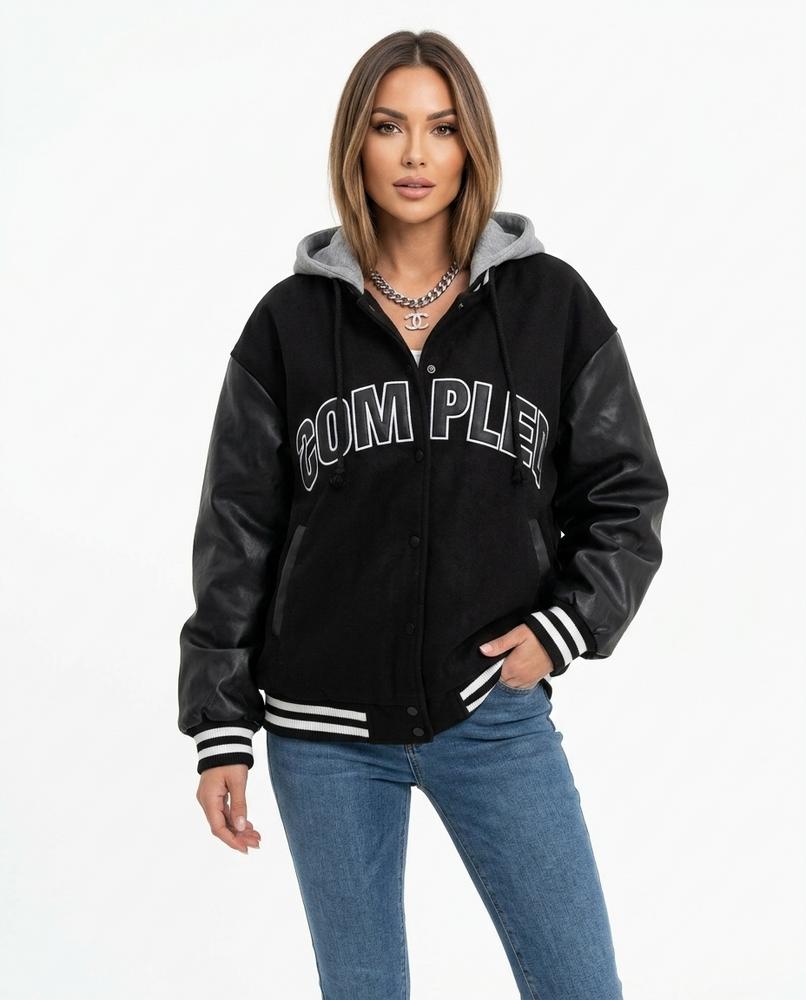 Heidi-Outlet - Vever | Hooded Varsity-Style Jacket Women
