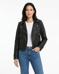 Heidi-Outlet - Nesen | Asymmetrical Fitted Leather Jacket Women
