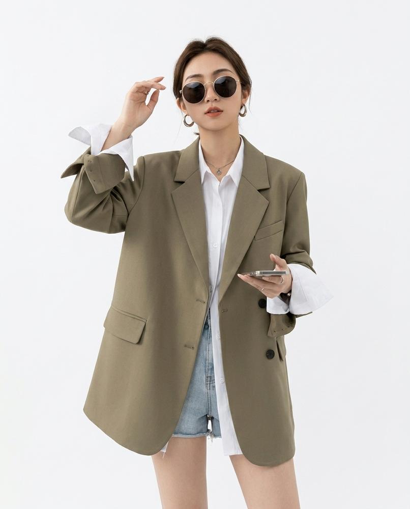 Heidi-Outlet - Yoken | Loose-Fit Single-Breasted Blazer Women