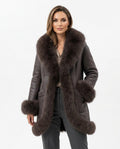 Heidi-Outlet - Vidan | Fur-Trimmed Shawl Collar Coat Women