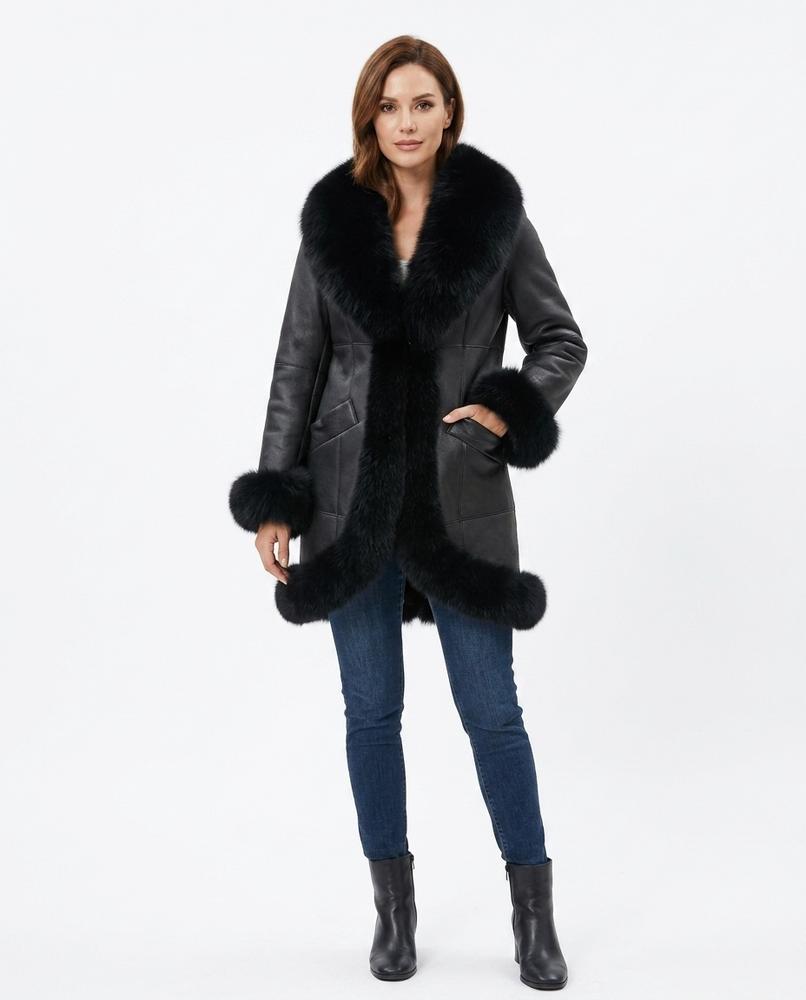 Heidi-Outlet - Vidan | Fur-Trimmed Shawl Collar Coat Women