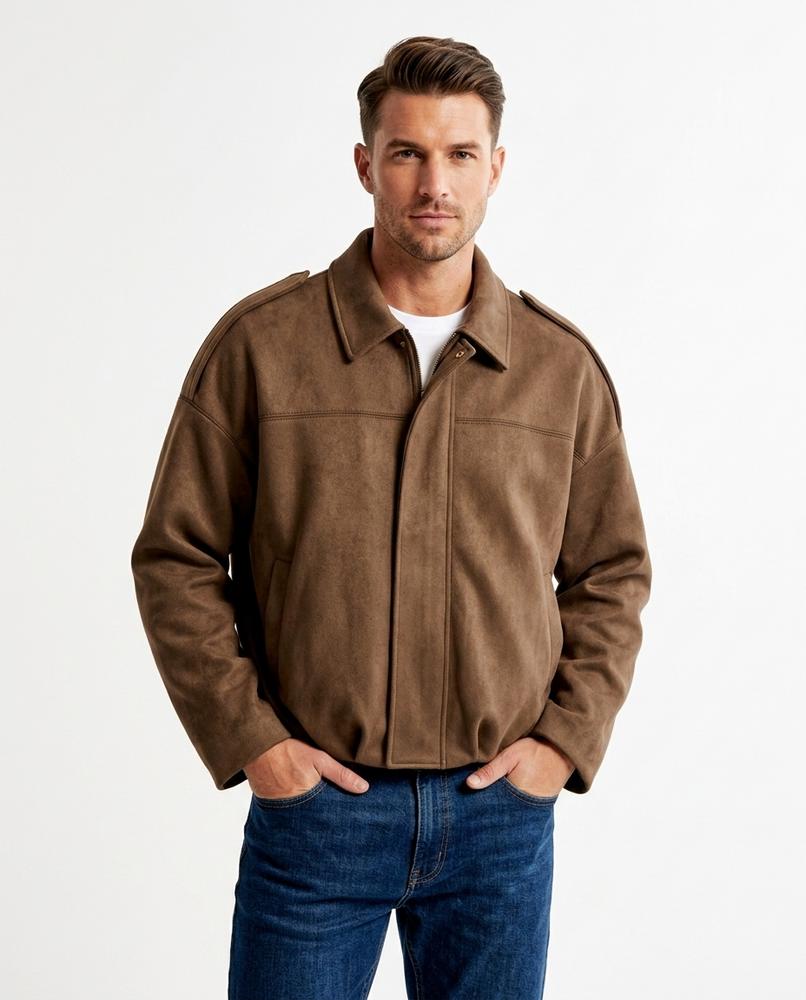 Heidi-Outlet - Malar | Sueded Relaxed-Fit Jacket Men