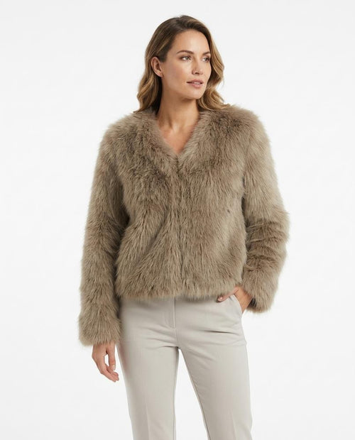 Heidi-Outlet - Camar | Plush Collarless Jacket Women