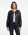 Heidi-Outlet - Lynor | Collarless Faux Leather Jacket Women