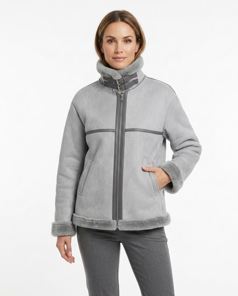 Heidi-Outlet - Tavan | Faux Shearling Zip-Up Jacket Women