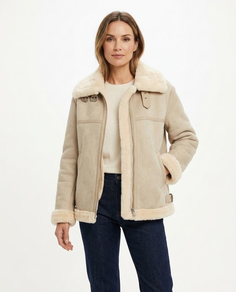 Heidi-Outlet - Tavan | Faux Shearling Zip-Up Jacket Women