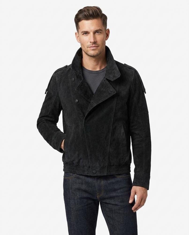 Heidi-Outlet - Ralor | Suede Asymmetrical Jacket Men