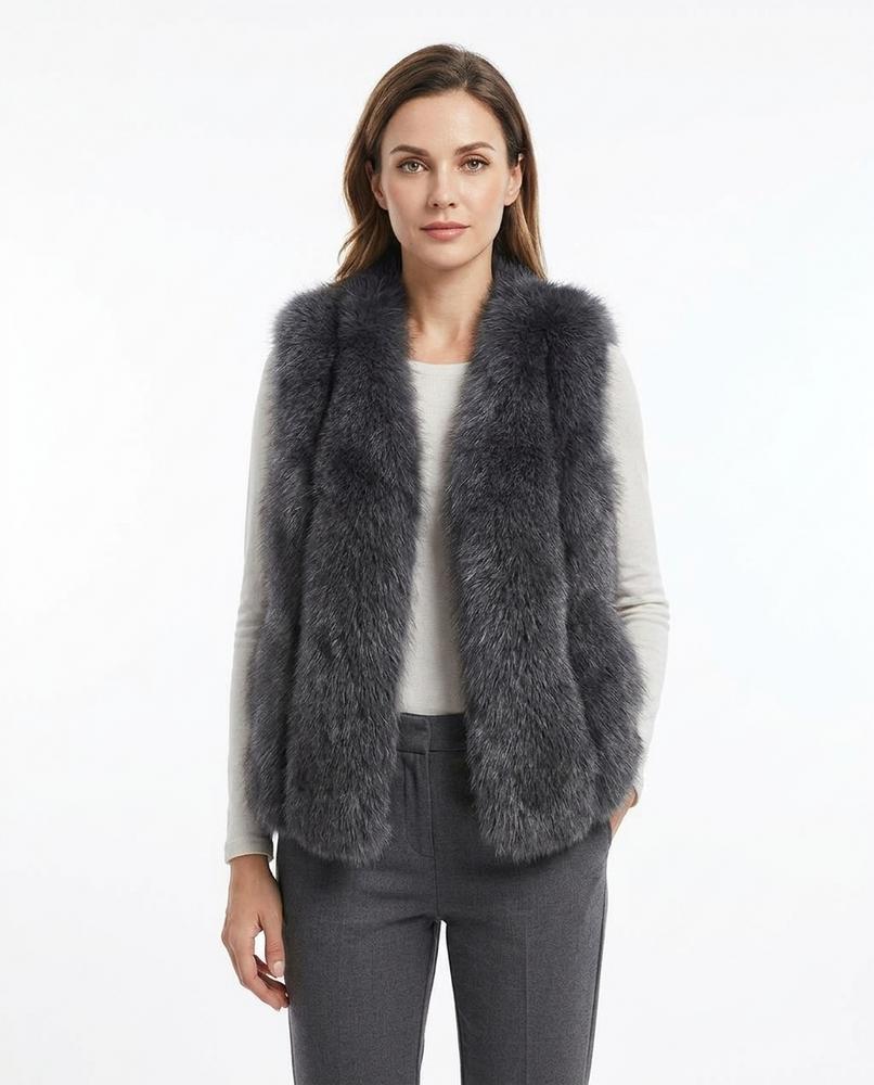 Heidi-Outlet - Nevin | Faux Fur Sleeveless Vest Women