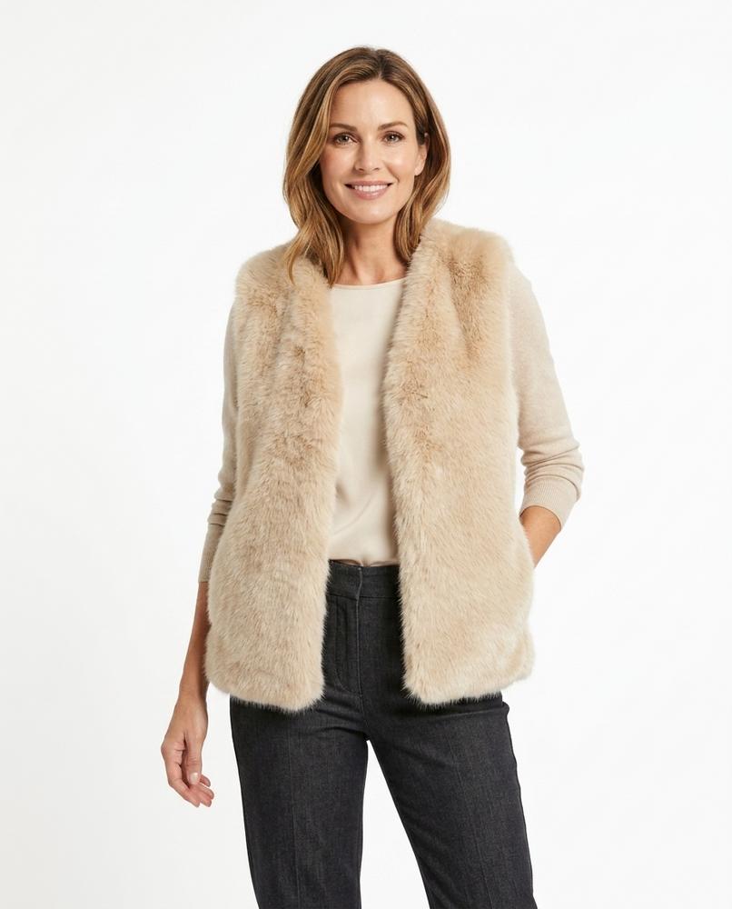 Heidi-Outlet - Nevin | Faux Fur Sleeveless Vest Women