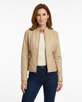 Heidi-Outlet - Norel | Faux-Leather Zippered Jacket Women