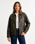 Heidi-Outlet - Zehal | Grained Contrast-Stitched Jacket Women